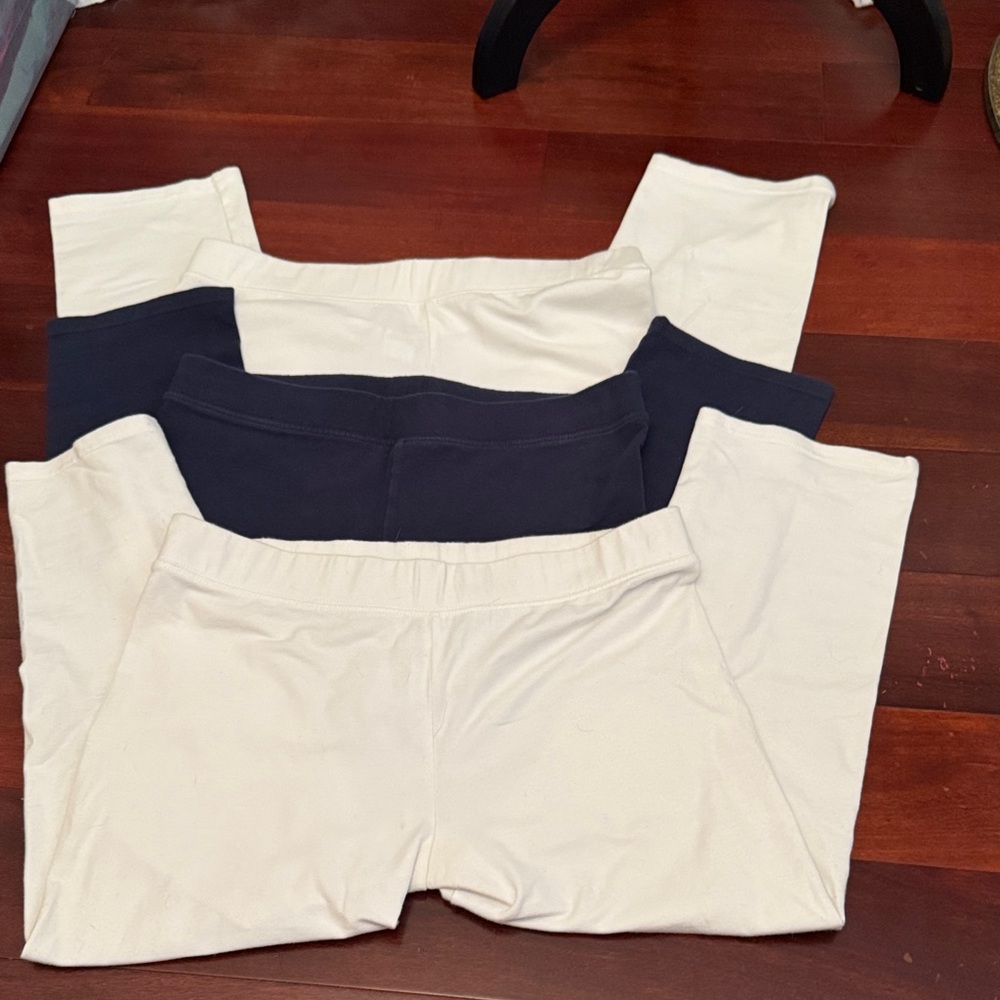 Nordstrom Womens Capri Leggings in Navy & White 3 Pair